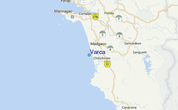 Varca Tide Station Location Map