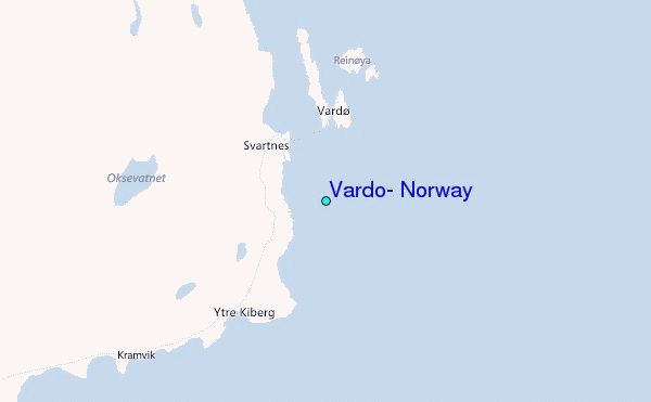 Vardo, Norway Tide Station Location Map