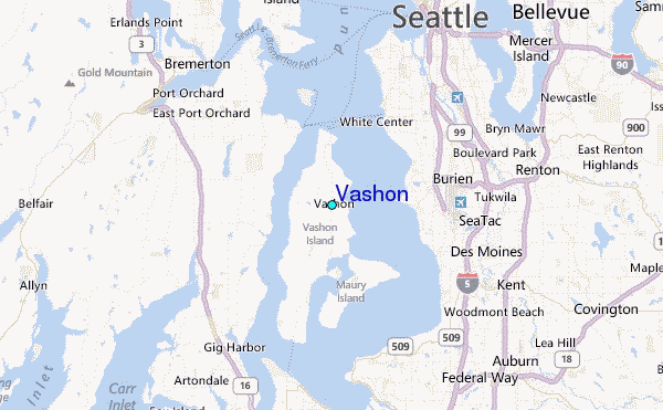 Vashon Tide Station Location Map