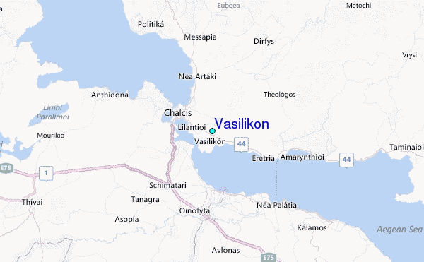 Vasilikon Tide Station Location Map