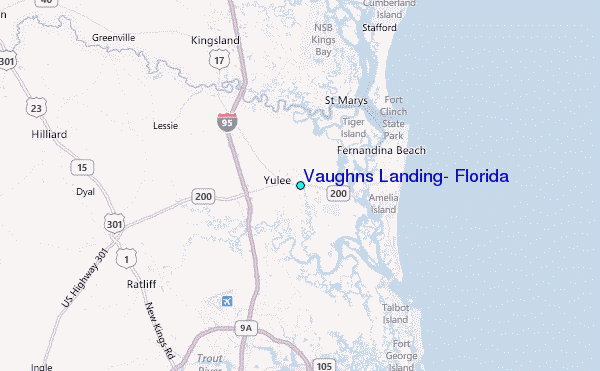 Vaughns Landing, Florida Tide Station Location Map