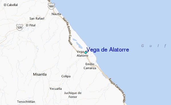 Vega de Alatorre Tide Station Location Map