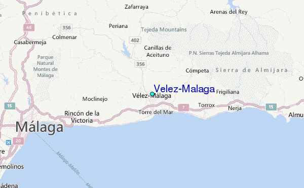 Velez-Malaga Tide Station Location Map