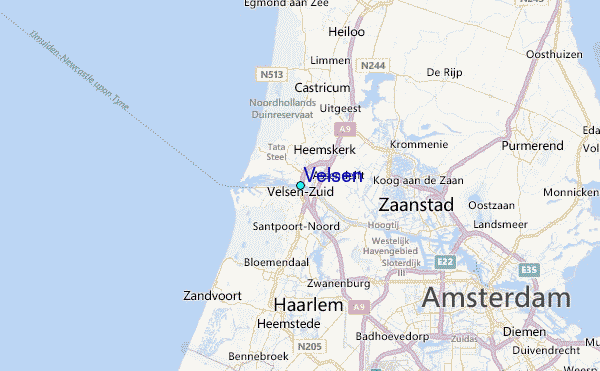 Velsen Tide Station Location Map