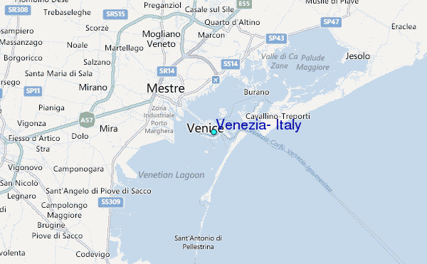 Venezia, Italy Tide Station Location Map