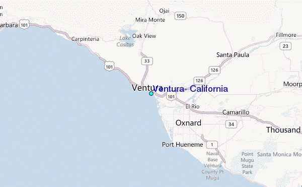 Ventura, California Tide Station Location Map