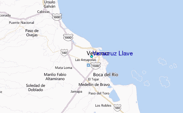 Veracruz Llave Tide Station Location Map