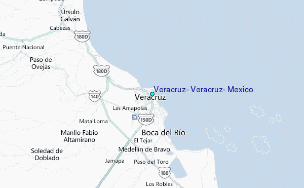 Veracruz, Veracruz, Mexico Tide Station Location Map