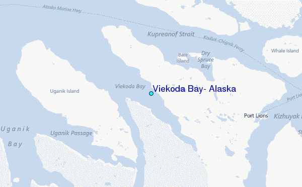 Viekoda Bay, Alaska Tide Station Location Map