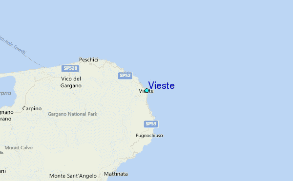 Vieste Tide Station Location Map
