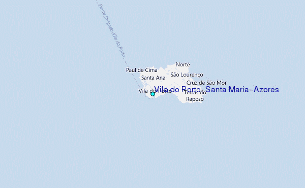 Vila do Porto, Santa Maria, Azores Tide Station Location Map