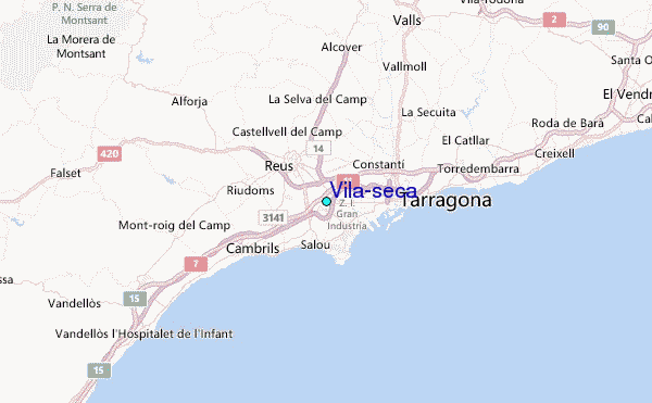 Vila-seca Tide Station Location Map
