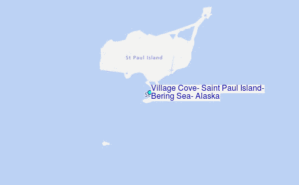Village Cove, Saint Paul Island, Bering Sea, Alaska Tide Station Location Map