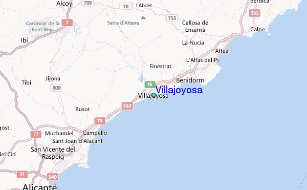 Villajoyosa Tide Station Location Map