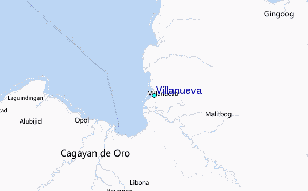 Villanueva Tide Station Location Map