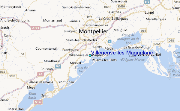 Villeneuve-les-Maguelone Tide Station Location Map