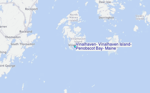 Vinalhaven, Vinalhaven Island, Penobscot Bay, Maine Tide Station Location Map