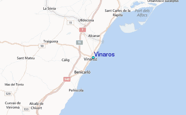 Vinaros Tide Station Location Map