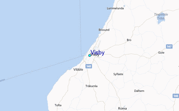 Visby Tide Station Location Map