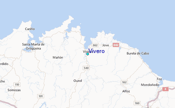 Vivero Tide Station Location Map