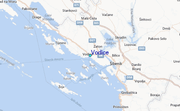 Vodice Tide Station Location Map