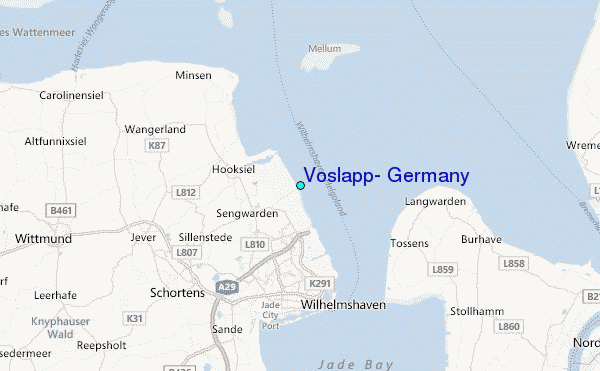 Voslapp, Germany Tide Station Location Map