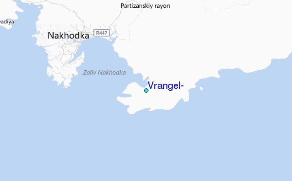 Vrangel' Tide Station Location Map