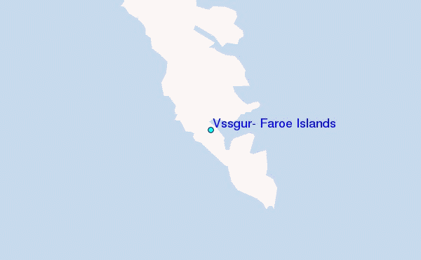 Vssgur, Faroe Islands Tide Station Location Map