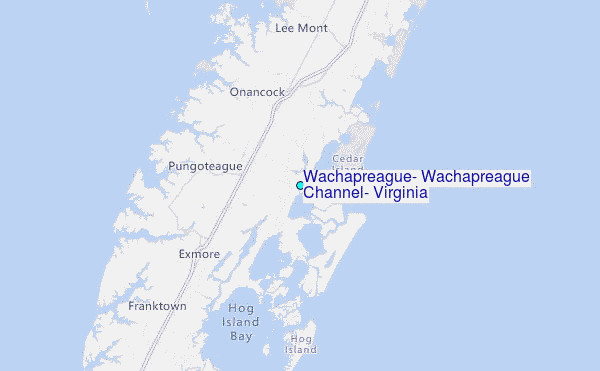 Wachapreague, Wachapreague Channel, Virginia Tide Station Location Map