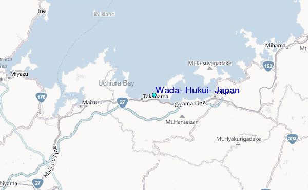 Wada, Hukui, Japan Tide Station Location Map