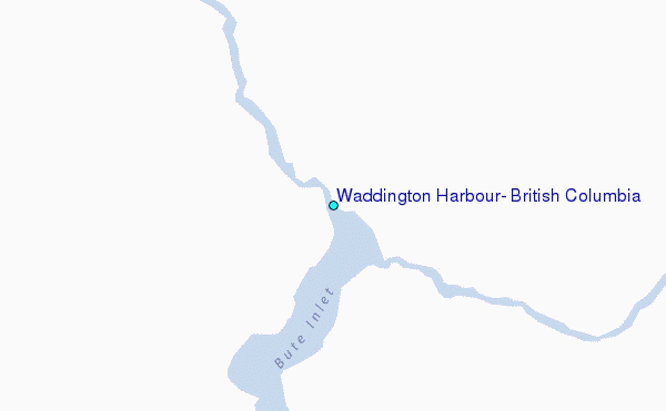 Waddington Harbour, British Columbia Tide Station Location Map