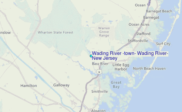 Wading River (town), Wading River, New Jersey Tide Station Location Map