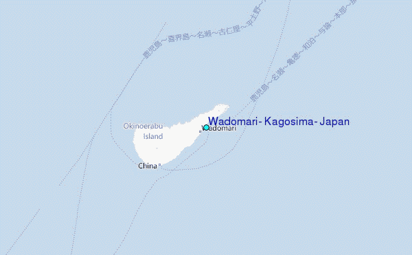 Wadomari, Kagosima, Japan Tide Station Location Map