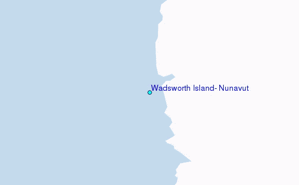 Wadsworth Island, Nunavut Tide Station Location Map