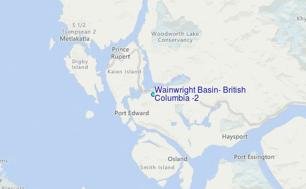 Wainwright Basin, British Columbia (2) Tide Station Location Map