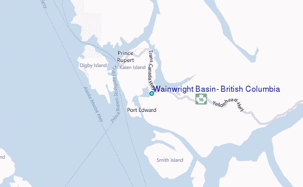Wainwright Basin, British Columbia Tide Station Location Map