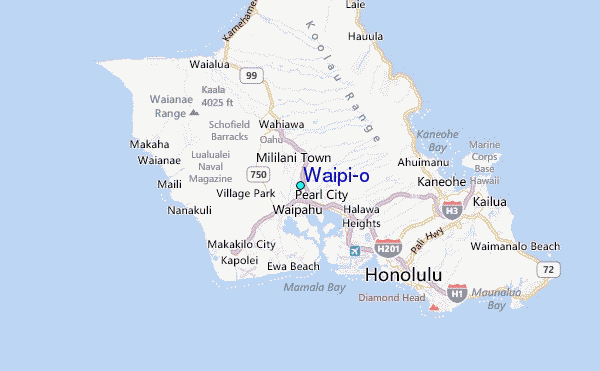 Waipi'o Tide Station Location Map