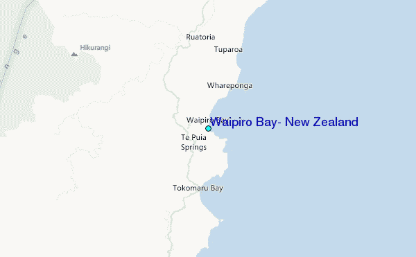 Waipiro Bay, New Zealand Tide Station Location Map