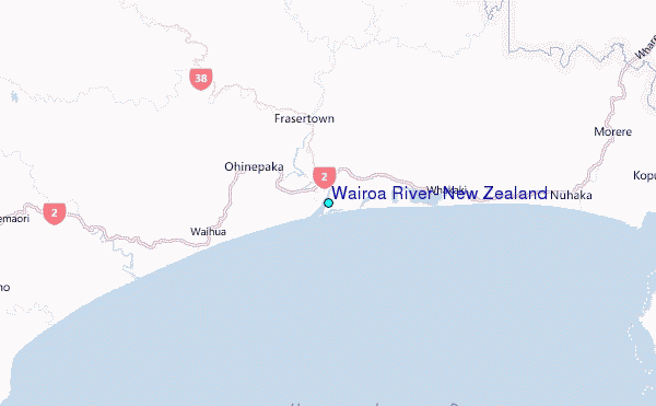 Wairoa River, New Zealand Tide Station Location Map