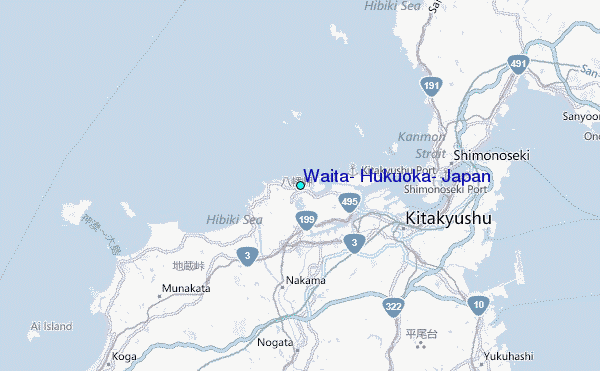 Waita, Hukuoka, Japan Tide Station Location Map