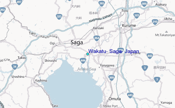 Wakatu, Saga, Japan Tide Station Location Map
