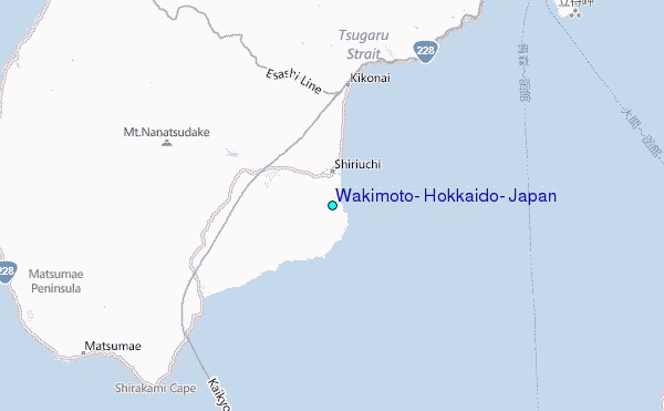 Wakimoto, Hokkaido, Japan Tide Station Location Map