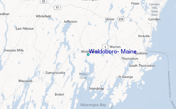 Waldoboro, Maine Tide Station Location Map