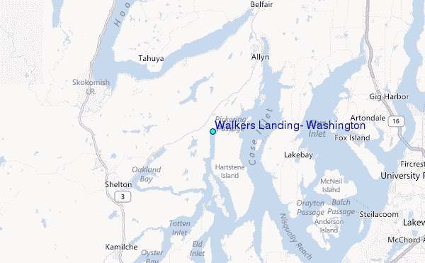 Walkers Landing, Washington Tide Station Location Map