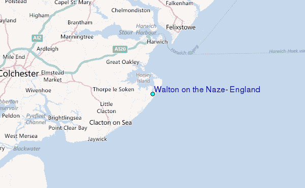 Walton on the Naze, England Tide Station Location Map