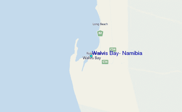 Walvis Bay, Namibia Tide Station Location Map