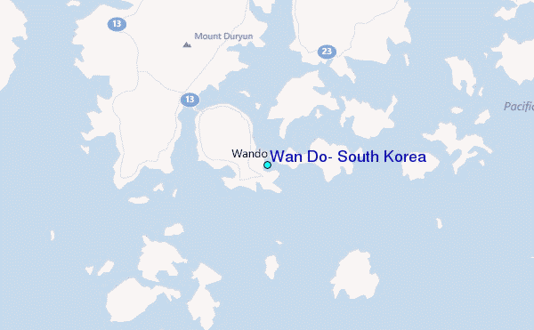Wan Do, South Korea Tide Station Location Map