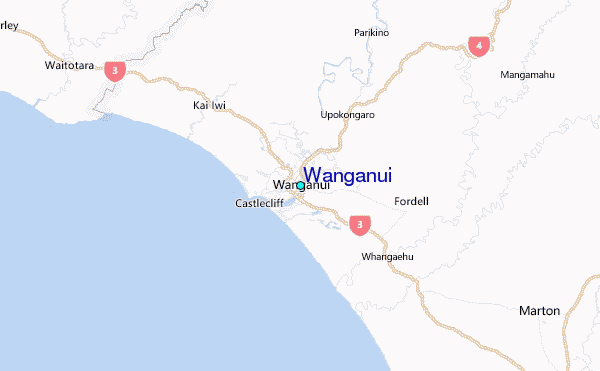 Wanganui Tide Station Location Map