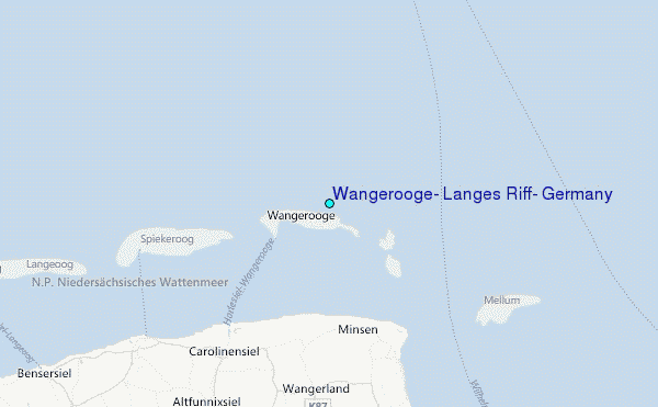 Wangerooge, Langes Riff, Germany Tide Station Location Map