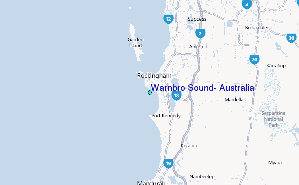 Warnbro Sound, Australia Tide Station Location Map